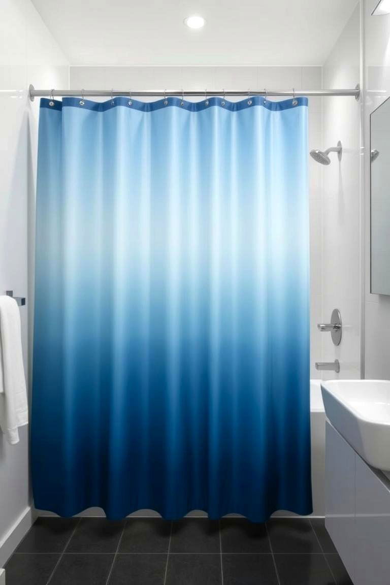 Dreamy Ombre Shower Curtain - 24 Shower Curtain Ideas