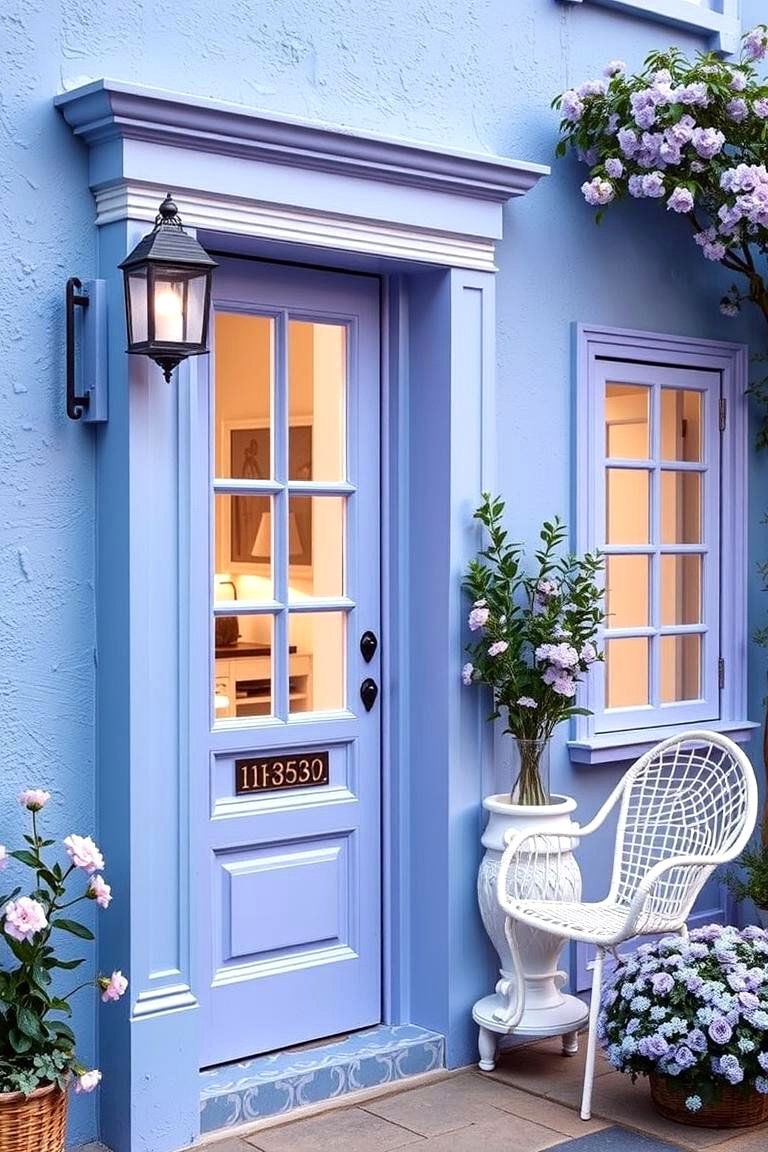 Dreamy Periwinkle Blue - 24 blue exterior house paint ideas