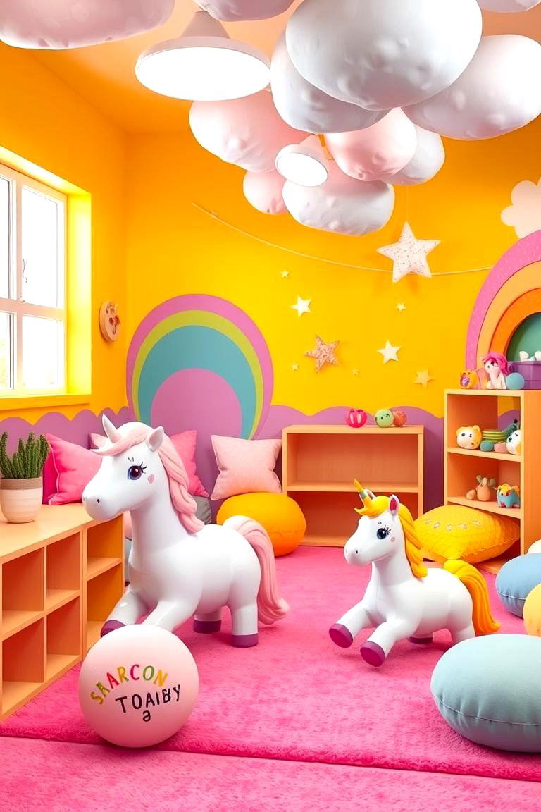 Dreamy Play Area - 24 Unicorn Bedroom Ideas