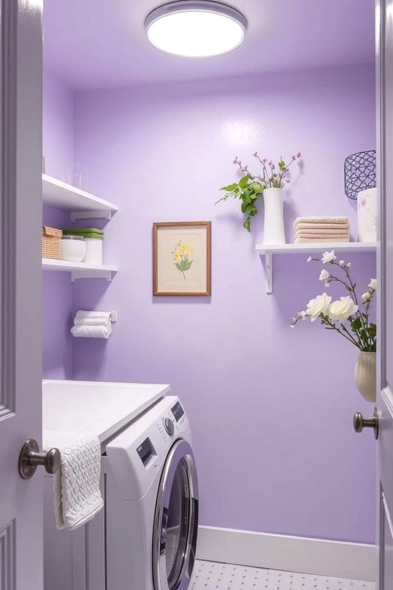 Dreamy and Soothing Misty Lavender - 24 Laundry Room Paint Ideas