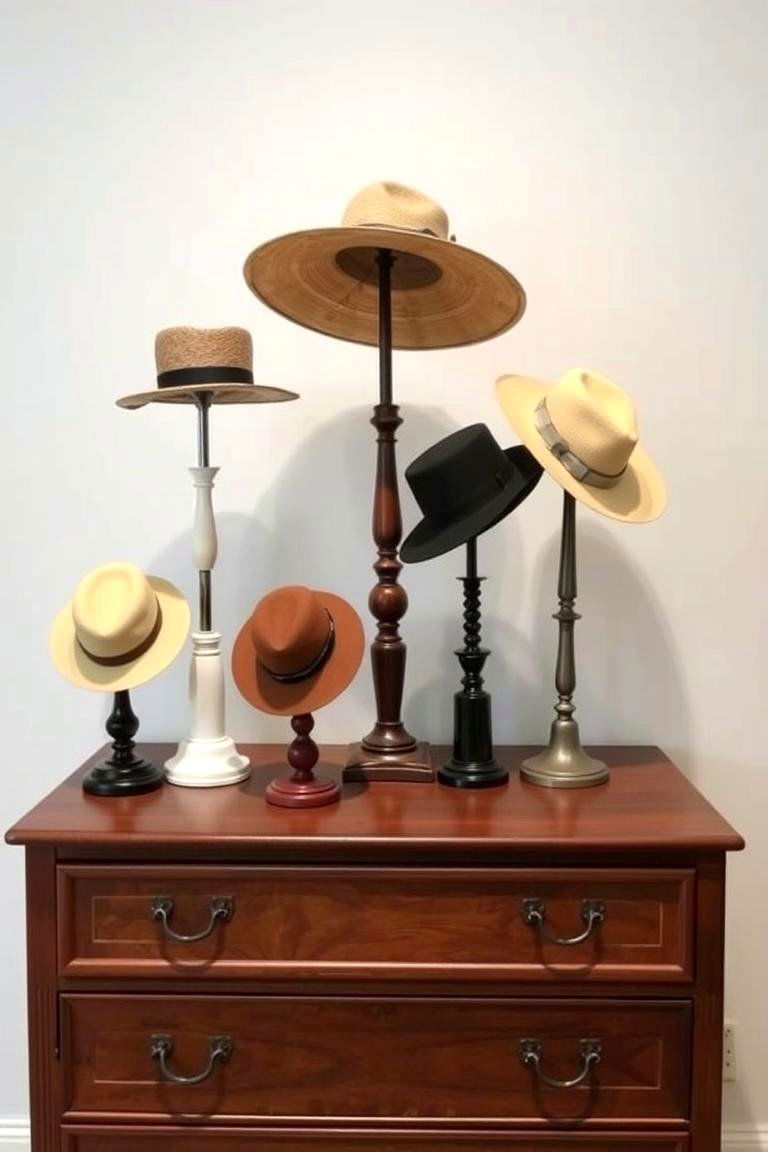 Dresser Top Hat Stands - 24 Hat Rack Ideas