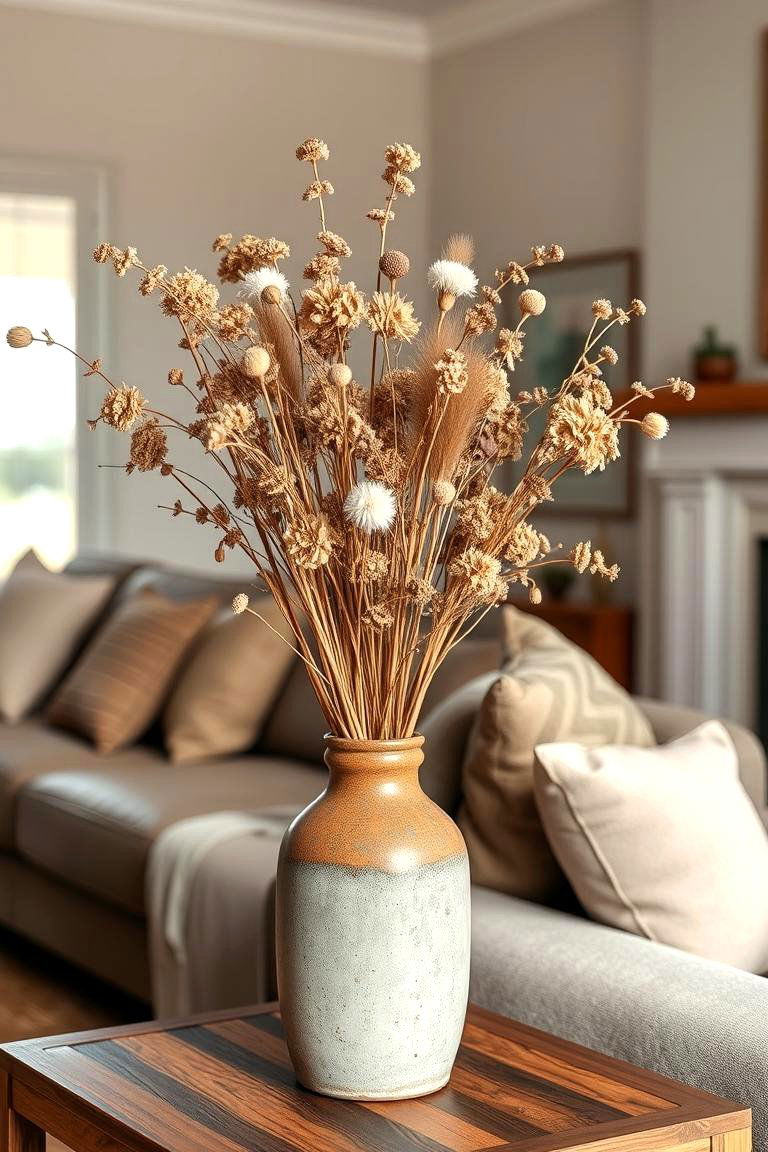 Dried Flower Arrangements - 24 Rustic Decor Ideas