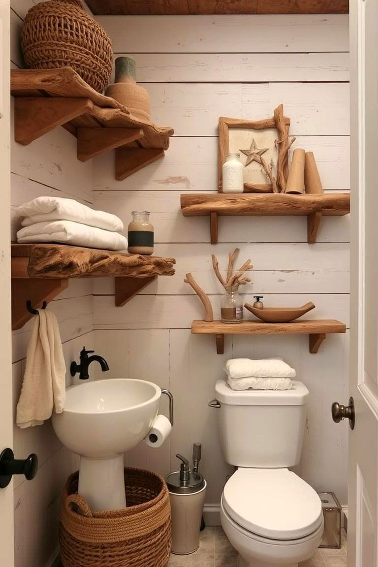 Driftwood Details - 24 Coastal Bathroom Ideas