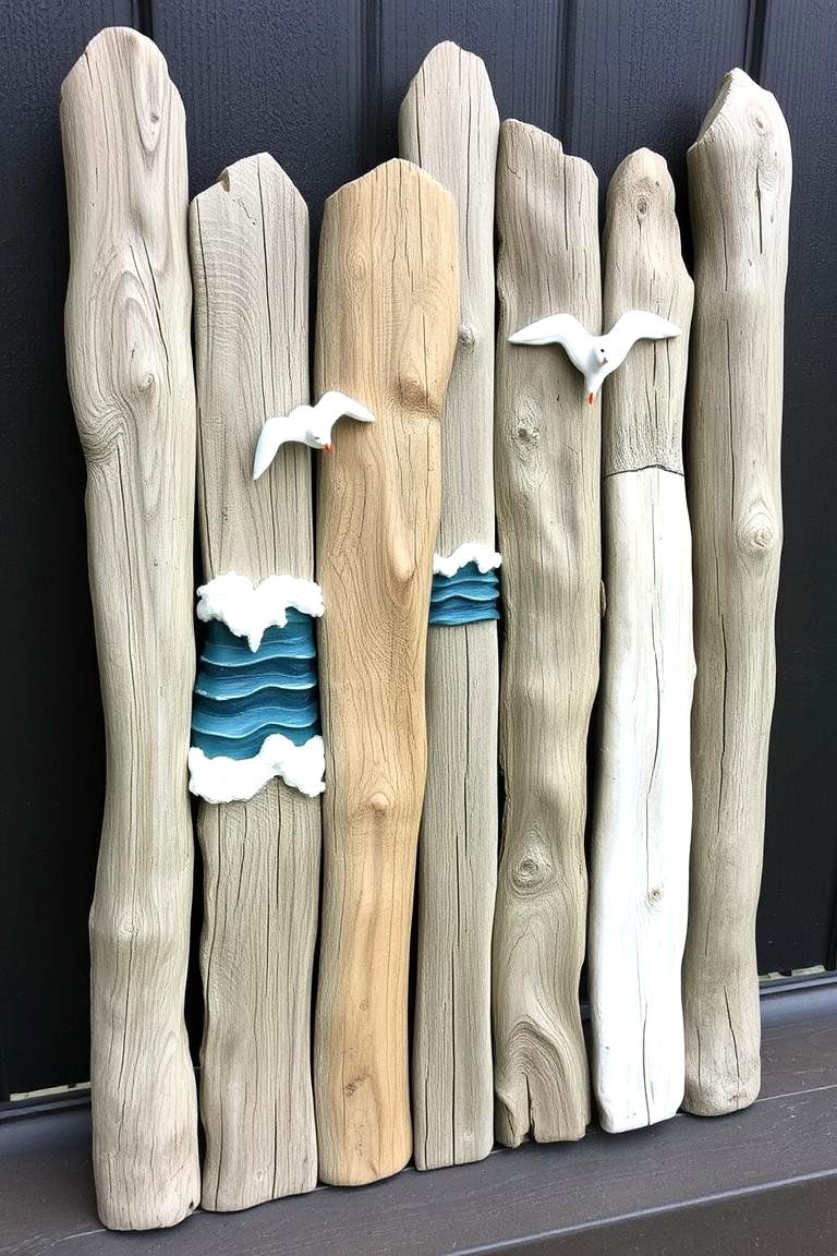 Driftwood Fence Art - 24 Fence Art Ideas