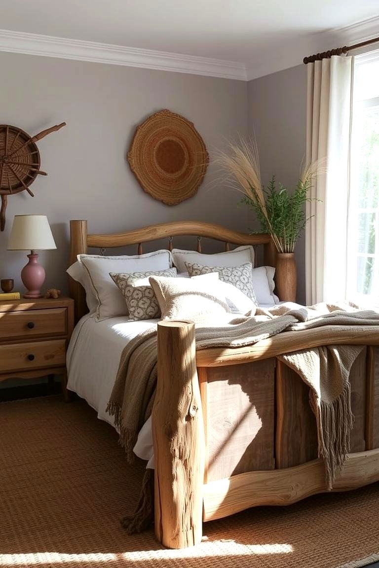 Driftwood Furniture Finds - 24 Boho Beach Bedroom Ideas