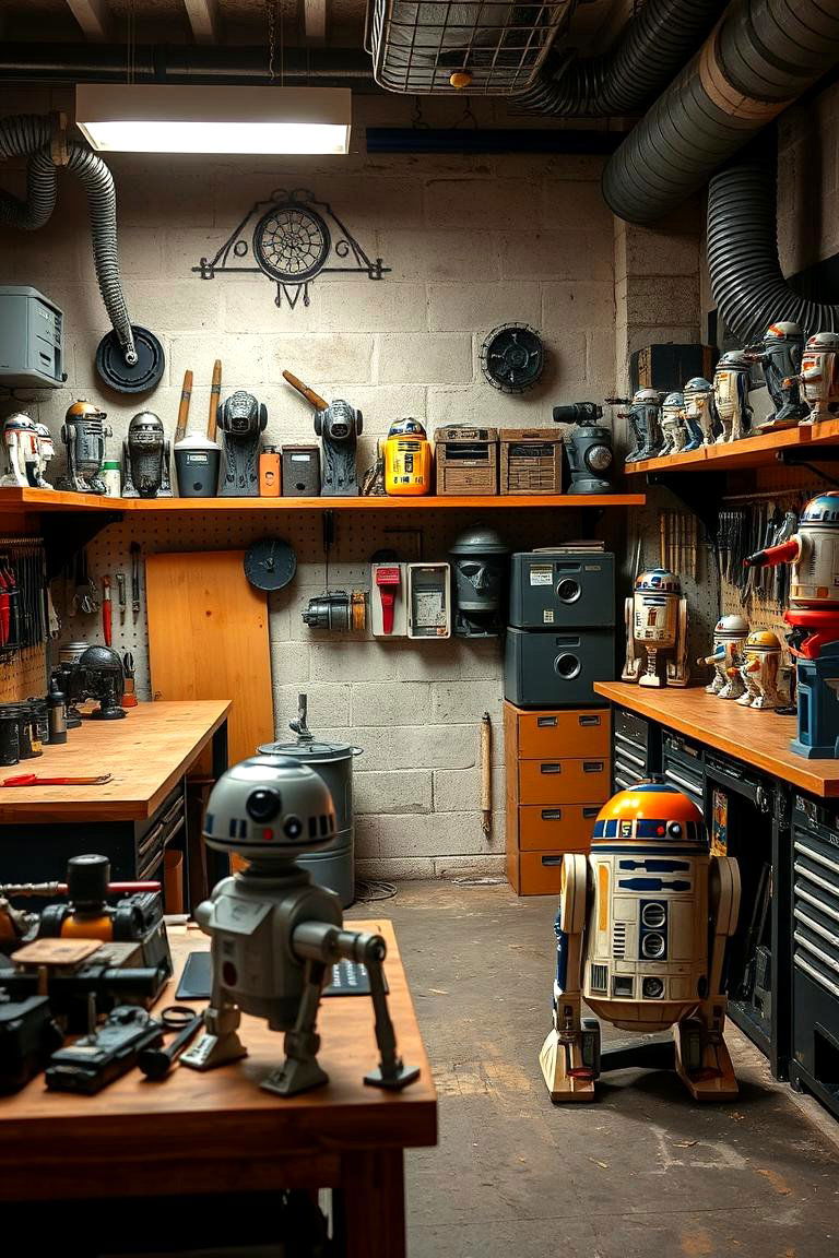 Droid Workshop - 24 Star Wars Man Cave Ideas