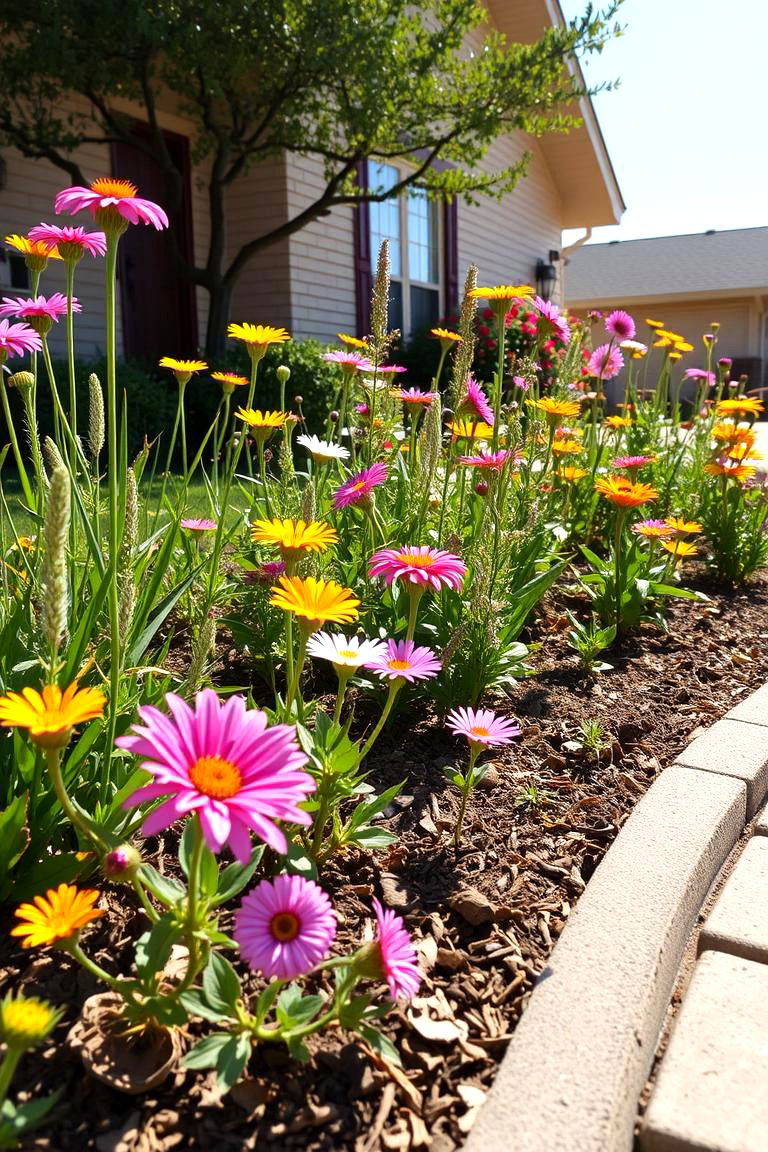 Drought Resistant Native Texas Wildflower Display - 24 Front Yard Texas Flower Bed Ideas