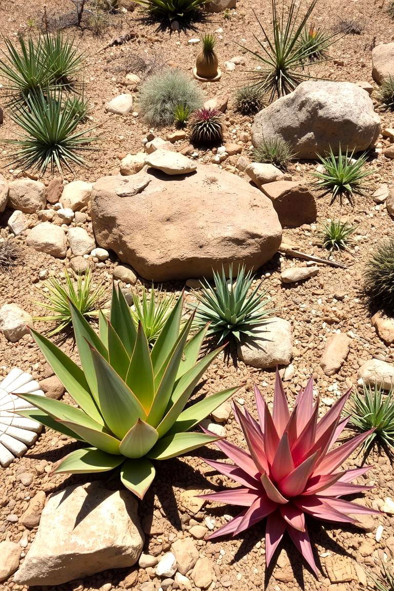 Drought Resistant Succulent Garden - 24 front yard spanish style landscaping ideas
