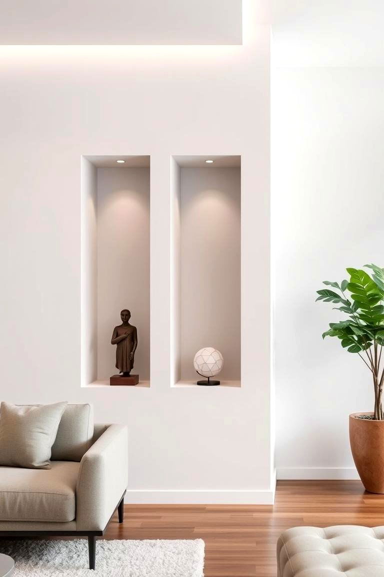 Drywall Niche Half Wall - 24 Half Wall Ideas