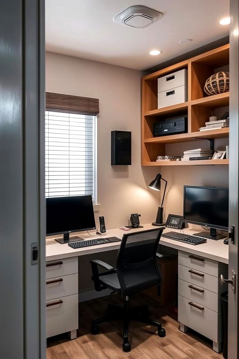 Dual Function Safe Room and Home Office - 24 Safe Room Ideas