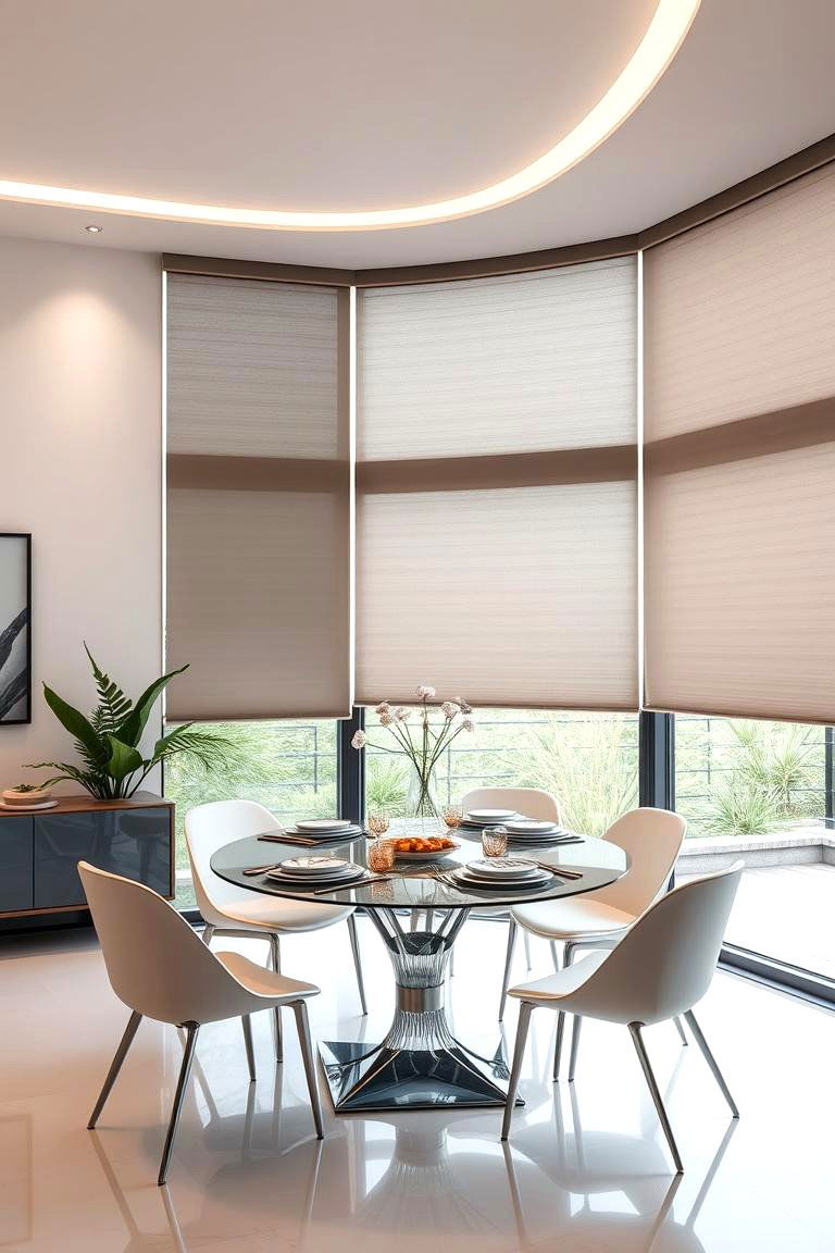 Dual Functioning Smart Blinds - 24 Dining Room Window Treatments