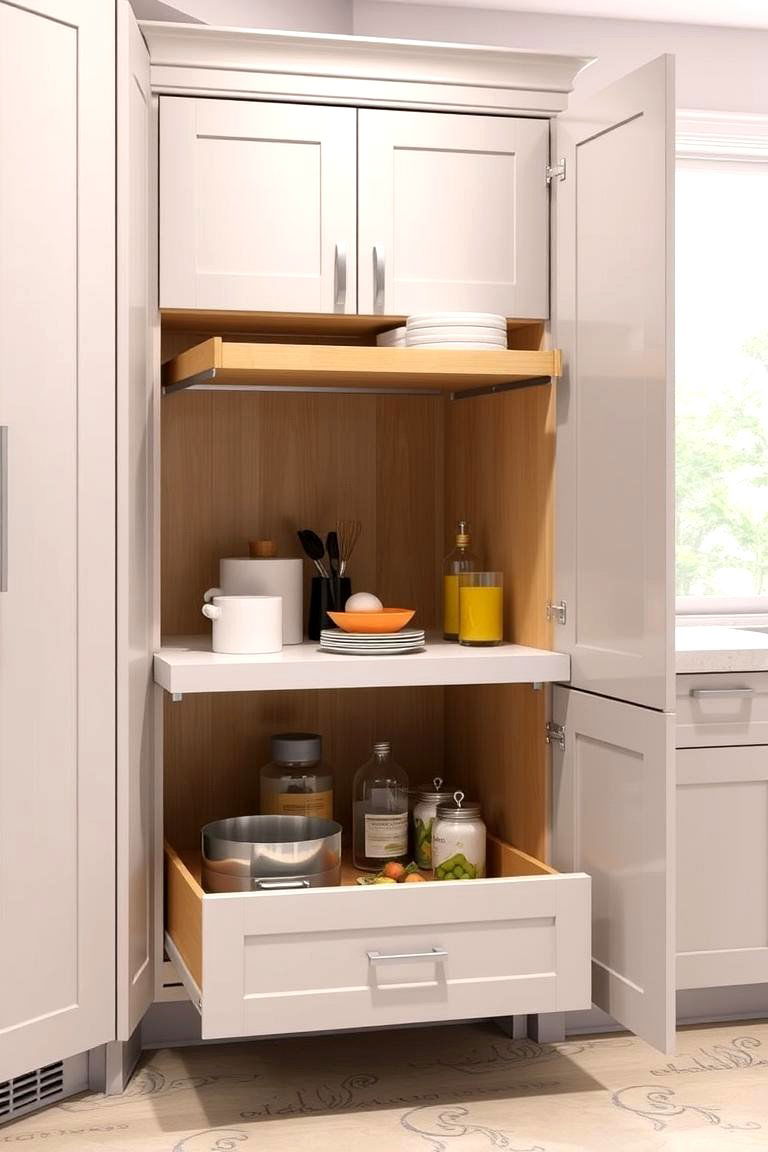 Dual Level Corner Cabinet - 24 Blind Corner Kitchen Cabinet Ideas