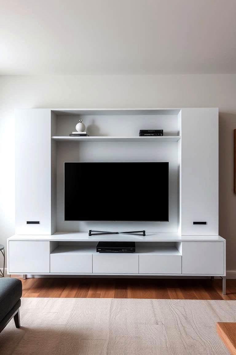 Dual Media Units - 24 Symmetrical Living Room Ideas