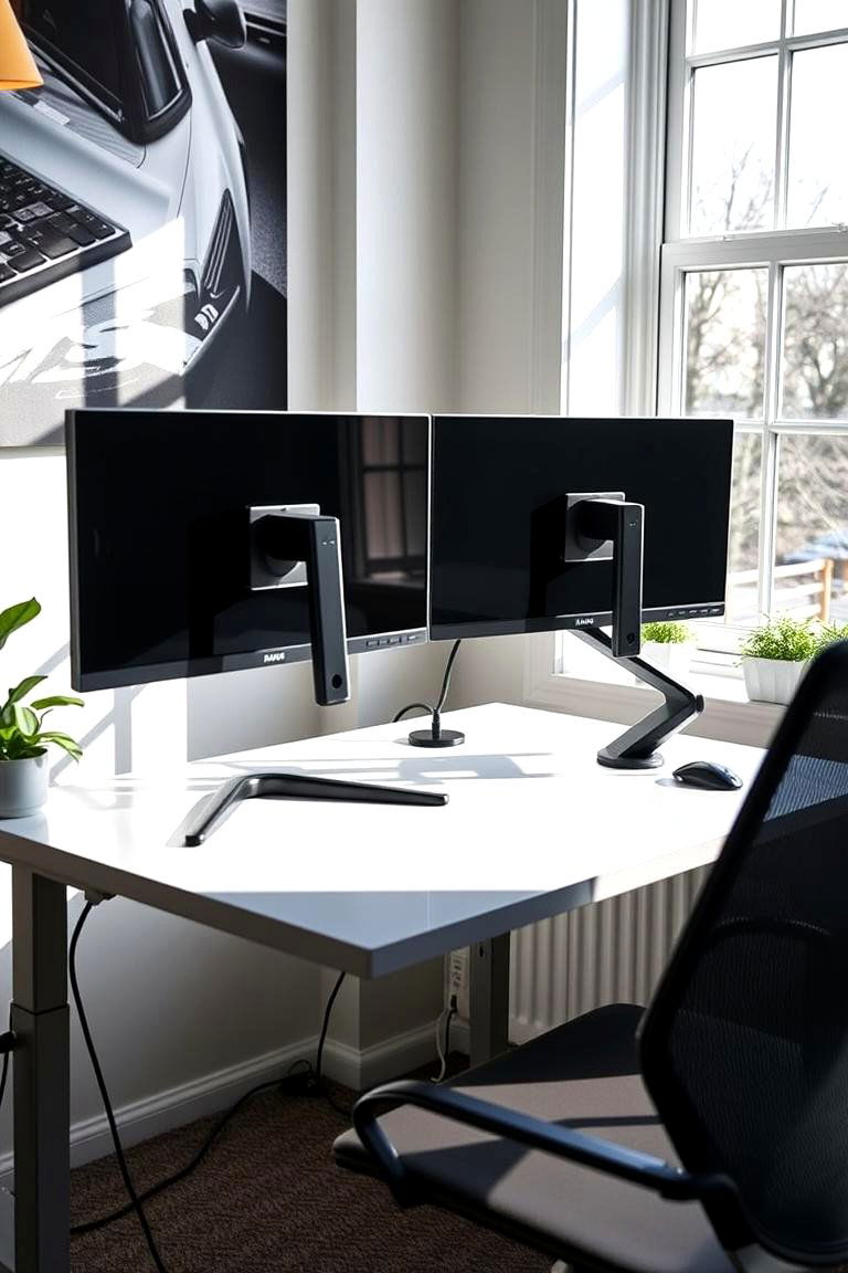 Dual Monitor Haven - 24 Desk in Front of Window Ideas