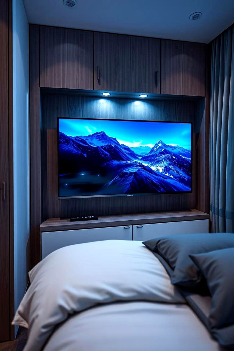 Dual Purpose Bedside TV - 24 Bedroom Tv Ideas