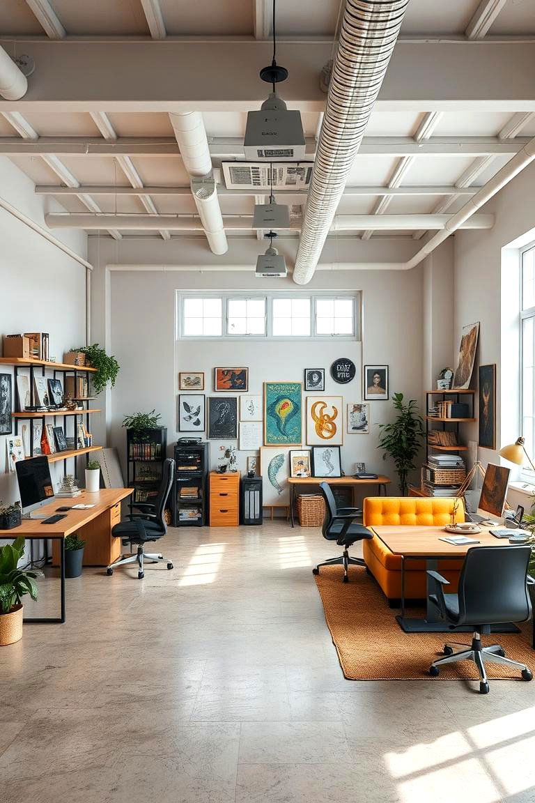 Dual Purpose Creative Space - 24 Home Office Ideas for Him