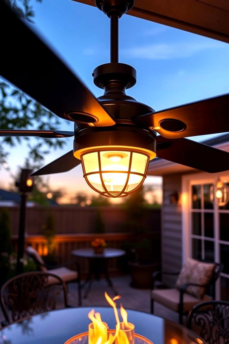 Dual Purpose Fan with Light - 24 Patio Fan Ideas