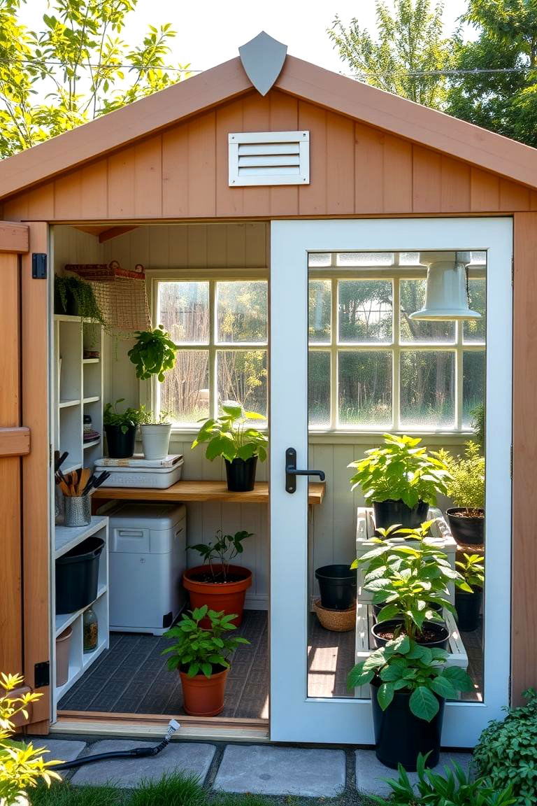 Dual Purpose Garden Shed and Greenhouse - 24 Greenhouse and Shed Combo Ideas