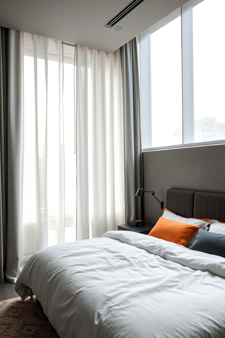 Dual Purpose Privacy Curtains - 24 Bedroom Curtain Ideas