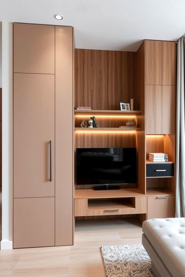 Dual Purpose Room Dividers - 24 Small Living Room Ideas With Tv