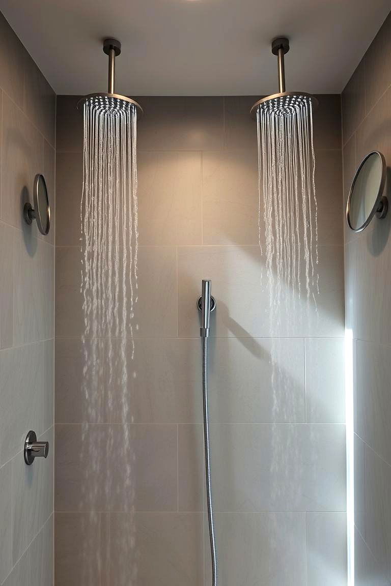 Dual Shower Heads for Ultimate Coverage - 24 Double Shower Ideas