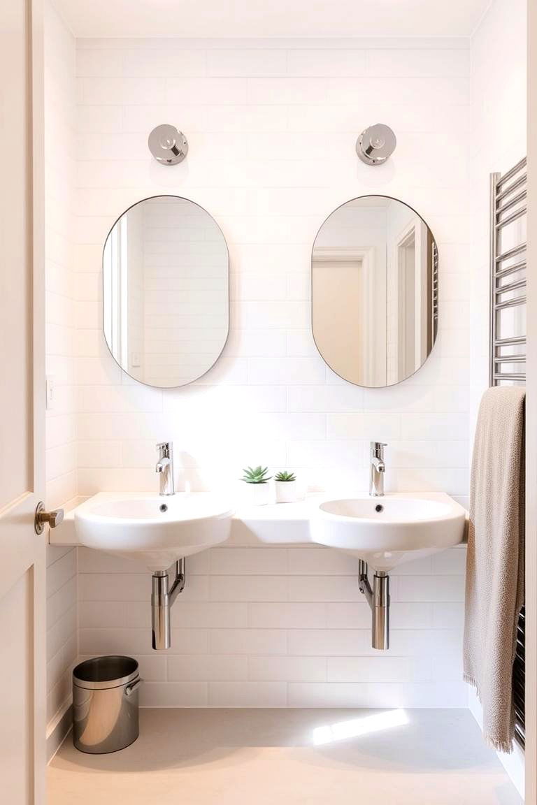 Dual Sink Solution - 24 Small Bathroom Sink Ideas