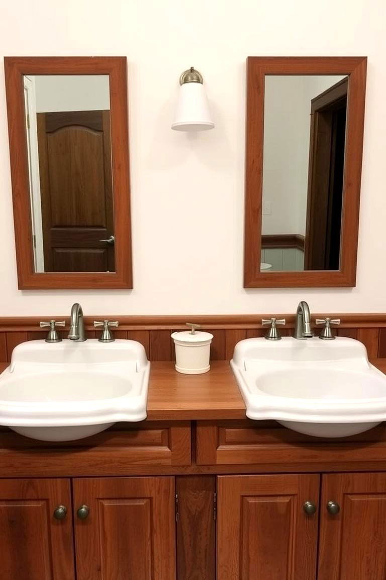 Dual Sinks for Convenience - 24 Modern Farmhouse Bathroom Ideas