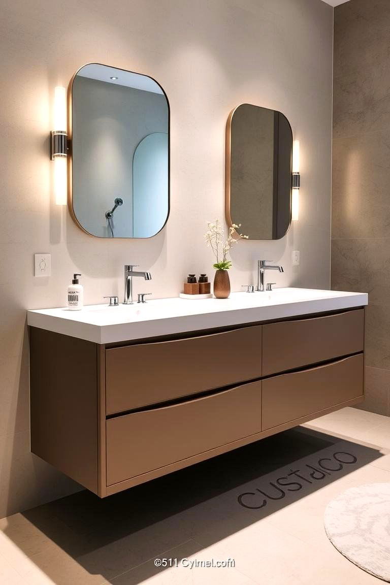 Dual Sinks for Functionality - 24 Modern Bathroom Decor Ideas
