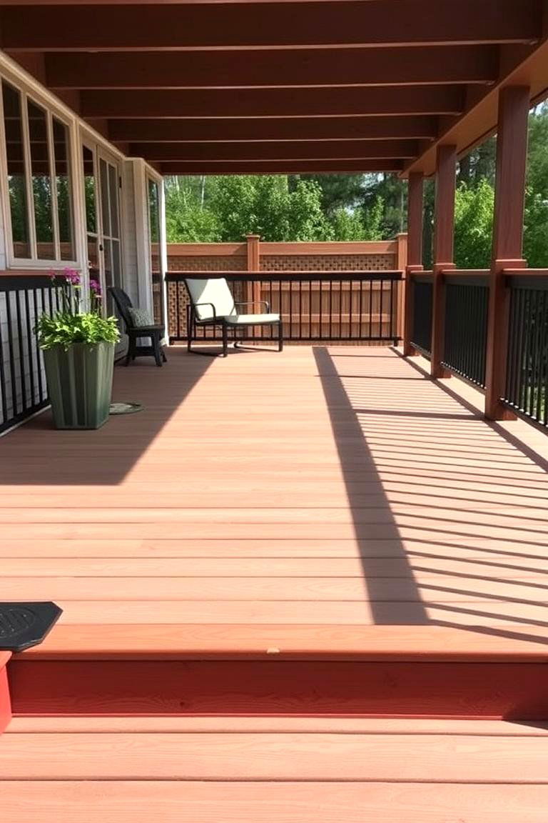 Dual Tone Color Scheme Skirting - 24 Deck Skirting Ideas