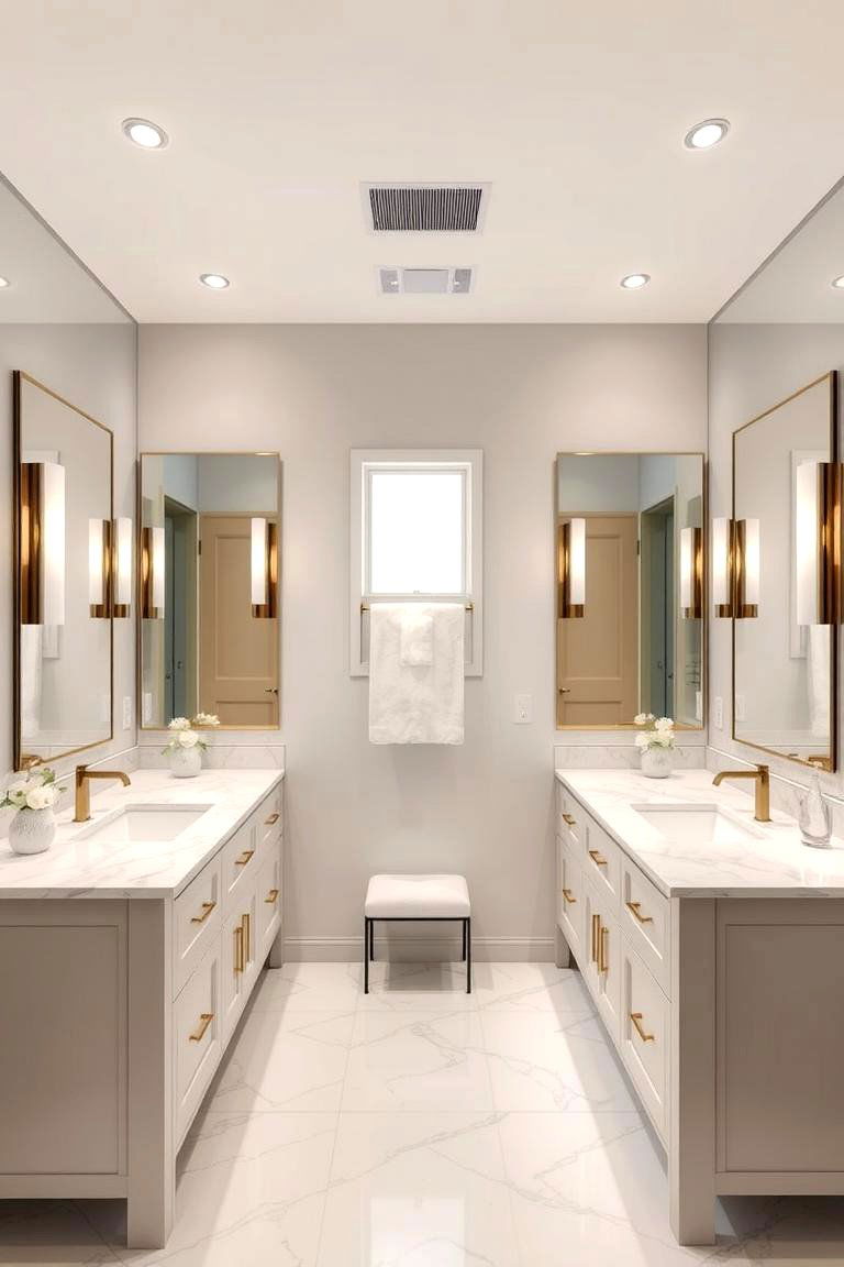 Dual Vanity Stations - 24 Large Bathroom Ideas