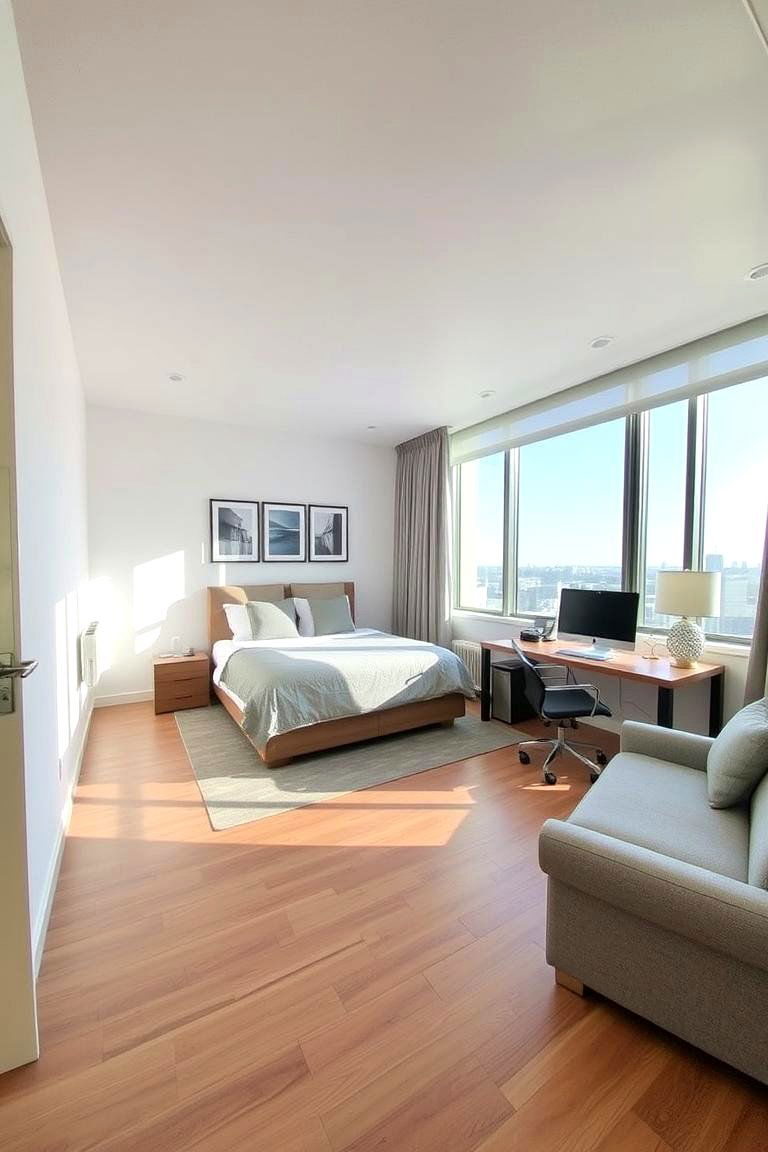 Dual Zone Serenity - 24 L-shaped Bedroom Layout Ideas