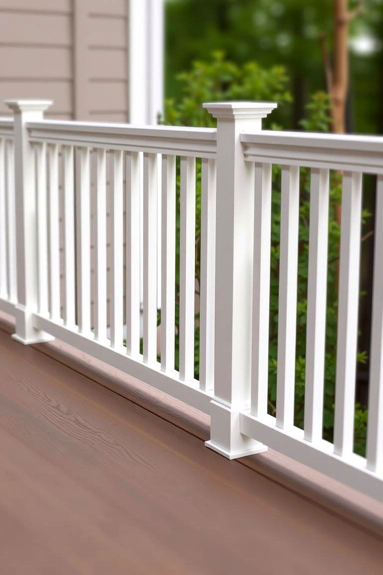 Durable Composite Craftsmanship - 24 Horizontal Deck Railing Ideas