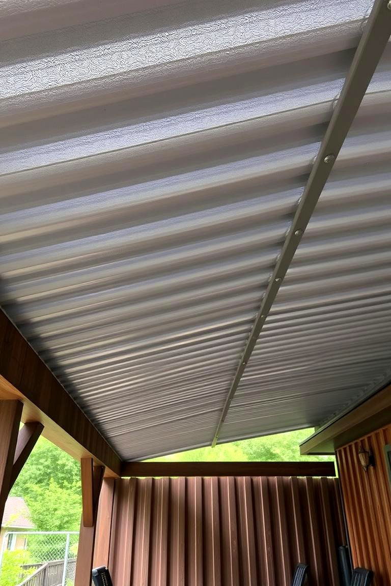 Durable Corrugated Metal Roof - 24 patio ceiling ideas