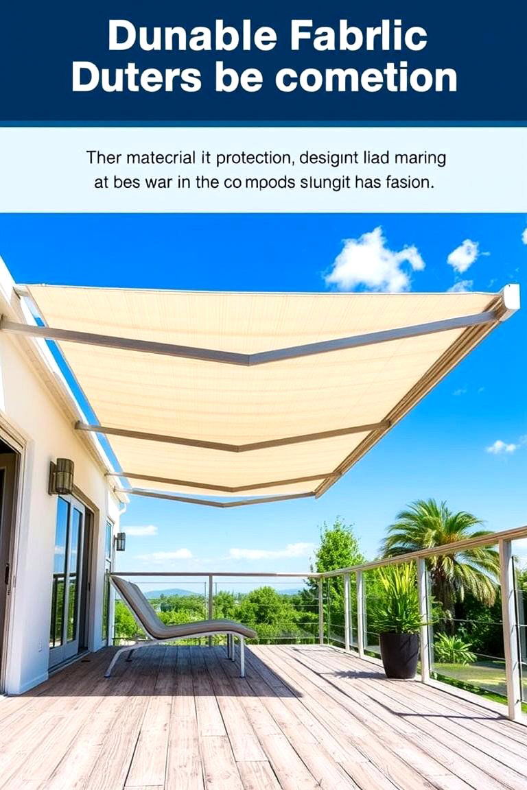 Durable Fabric Awning with UV Protection - 24 Deck Awning Ideas