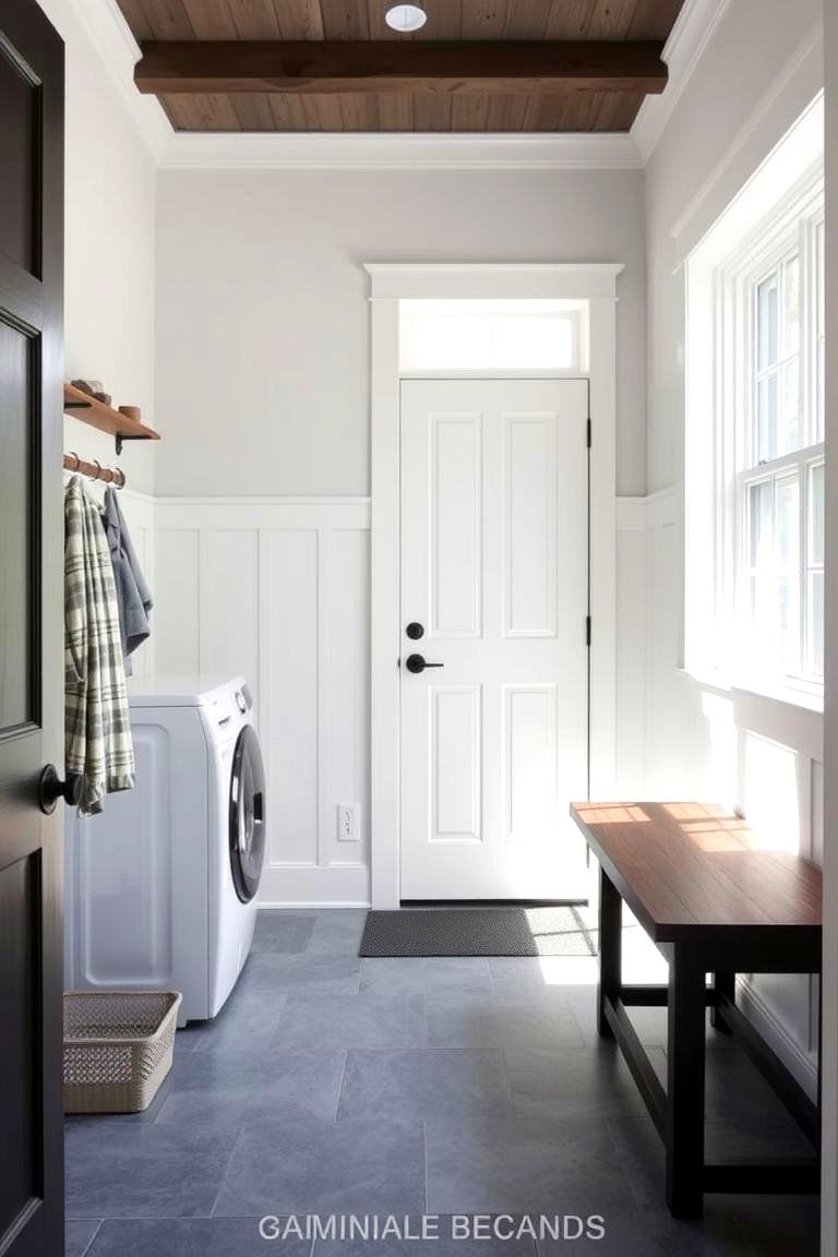 Durable Flooring for High Traffic Areas - 24 Mudroom Laundry Room Ideas