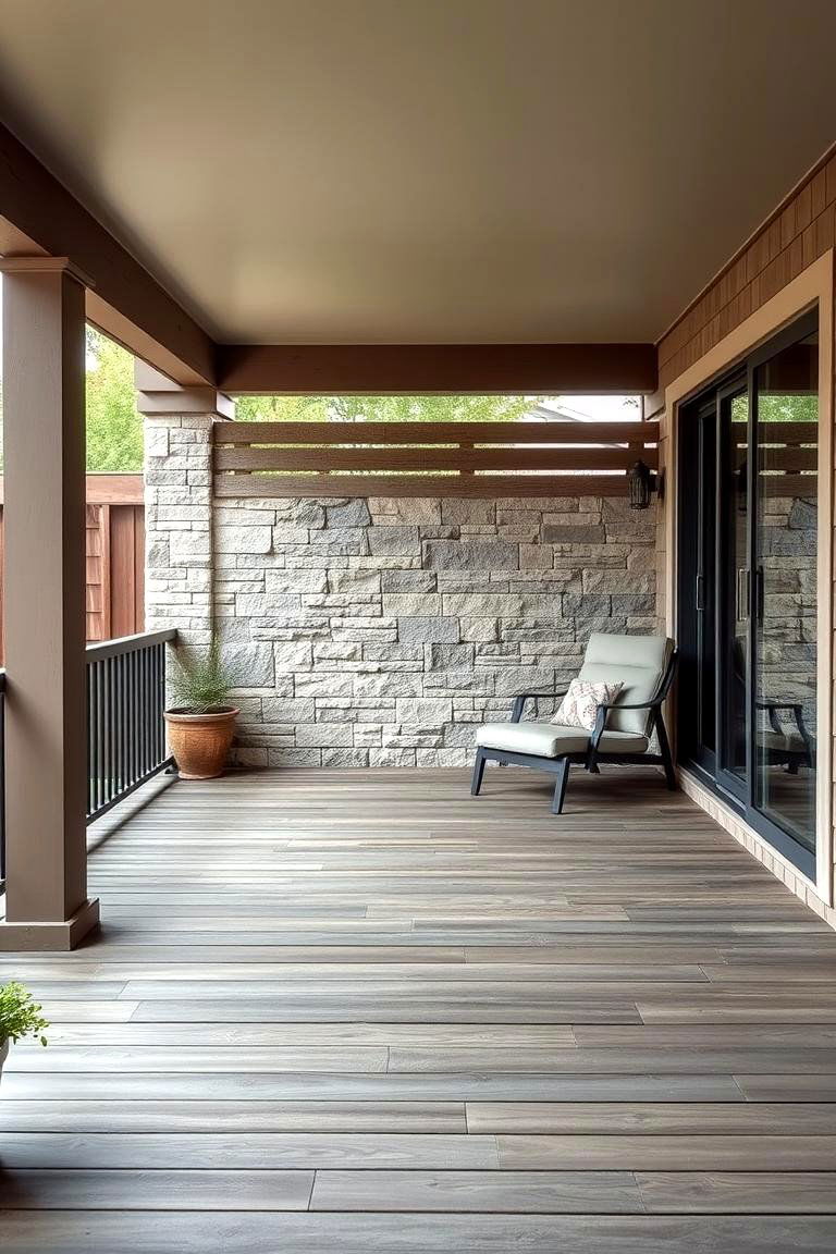 Durable Materials and Longevity - 24 Deck With Privacy Wall