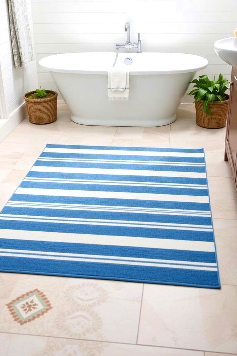 Durable Outdoor Rugs - 24 Pool Bathroom Ideas