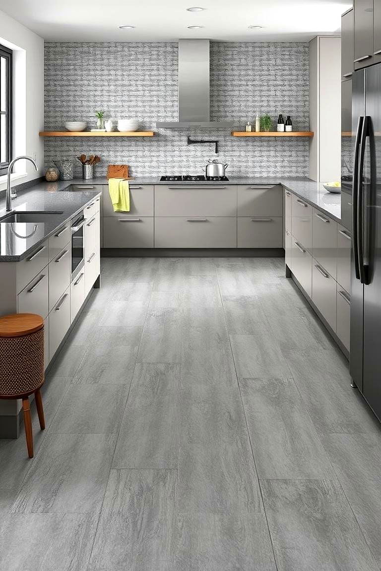 Durable Porcelain Tiles - 24 Kitchen Floor Tile Ideas