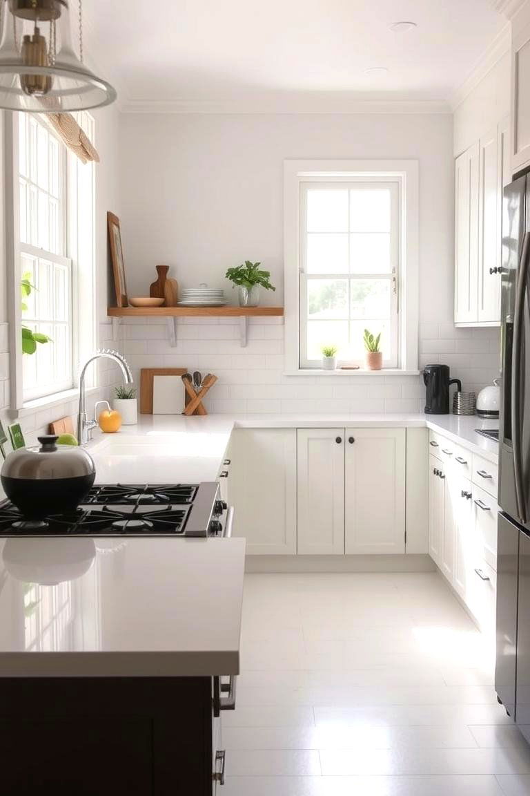 Durable White Vinyl Flooring - 24 White Kitchen Floor Ideas