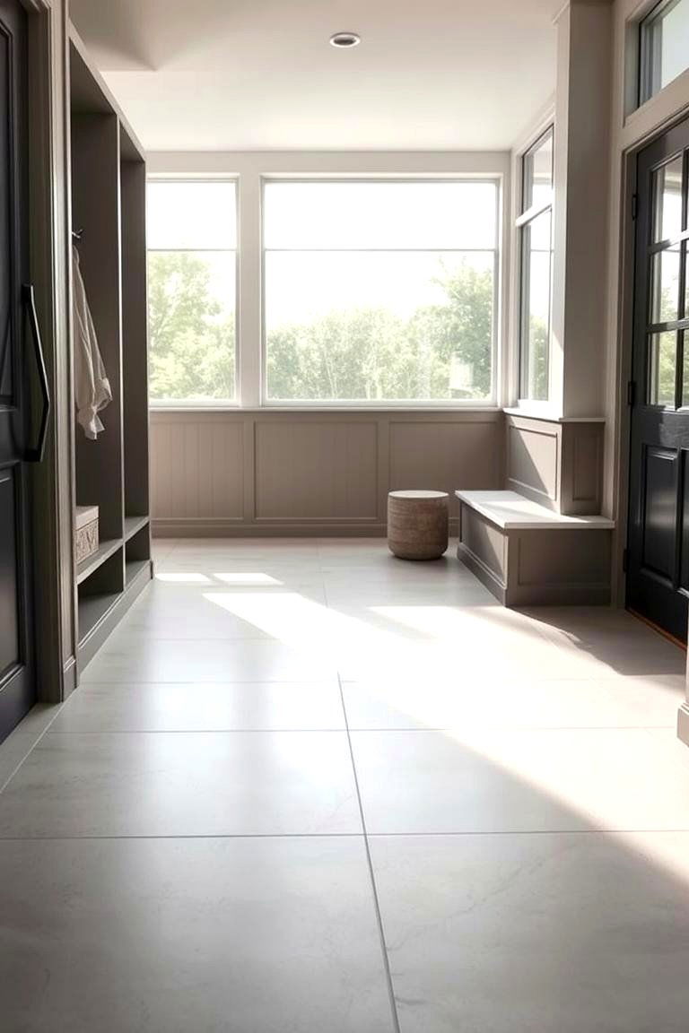 Durable and Easy to Clean Tile Floors - 24 Mudroom Floor Ideas