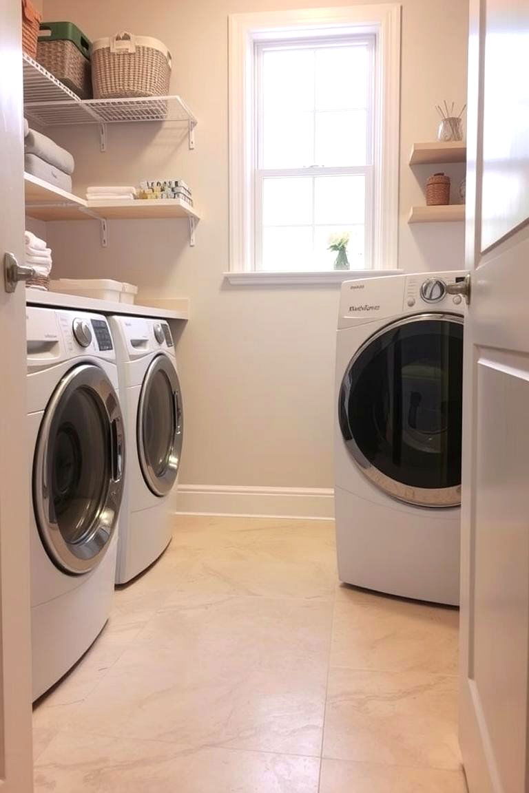 Durable and Easy to Clean Vinyl Tiles - 24 Laundry Room Tile Ideas