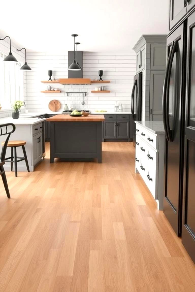 Durable and Easy to Install Vinyl Plank - 24 Kitchen Flooring Ideas