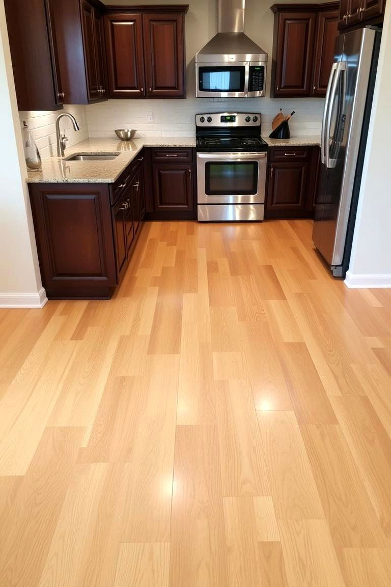 Durable and Practical Light Wood Flooring - 24 Light Wood Floor Kitchen Ideas
