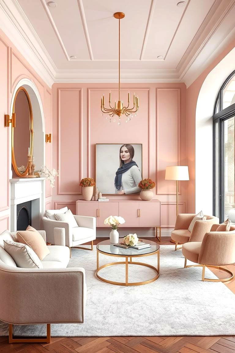 Dusty Rose and Gold Accents - 24 Dusty Rose Bedroom Ideas