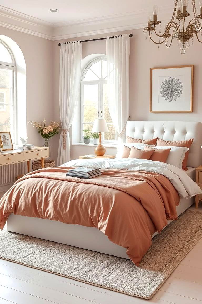 Dusty Rose and White Color Scheme - 24 Dusty Rose Bedroom Ideas