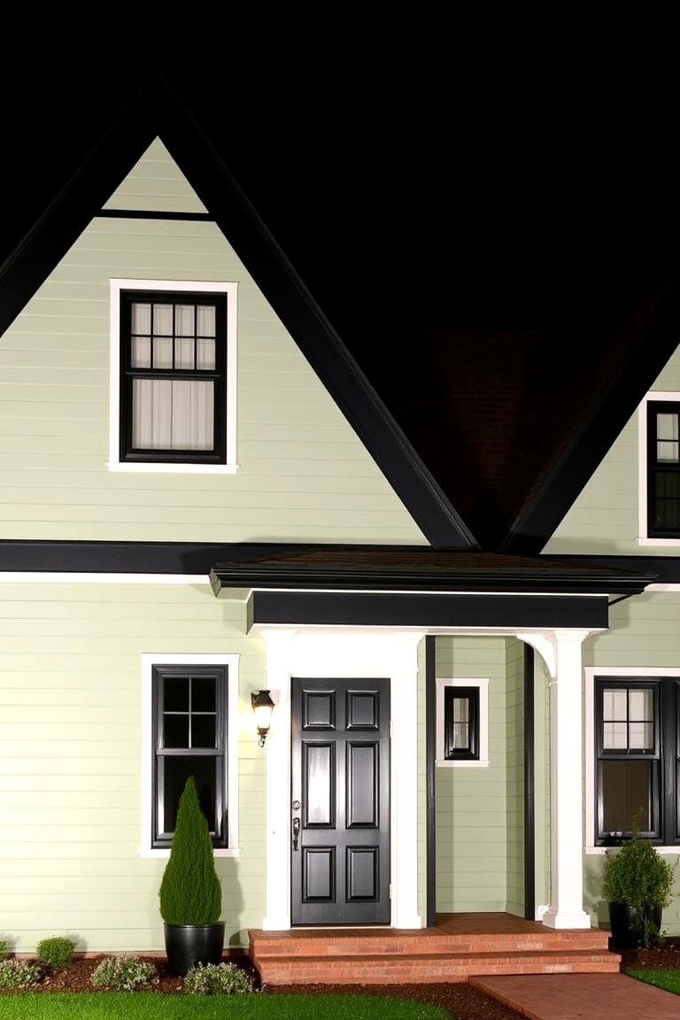Dutch Colonial Distinction - 24 Sage Green House With Black Trim Ideas