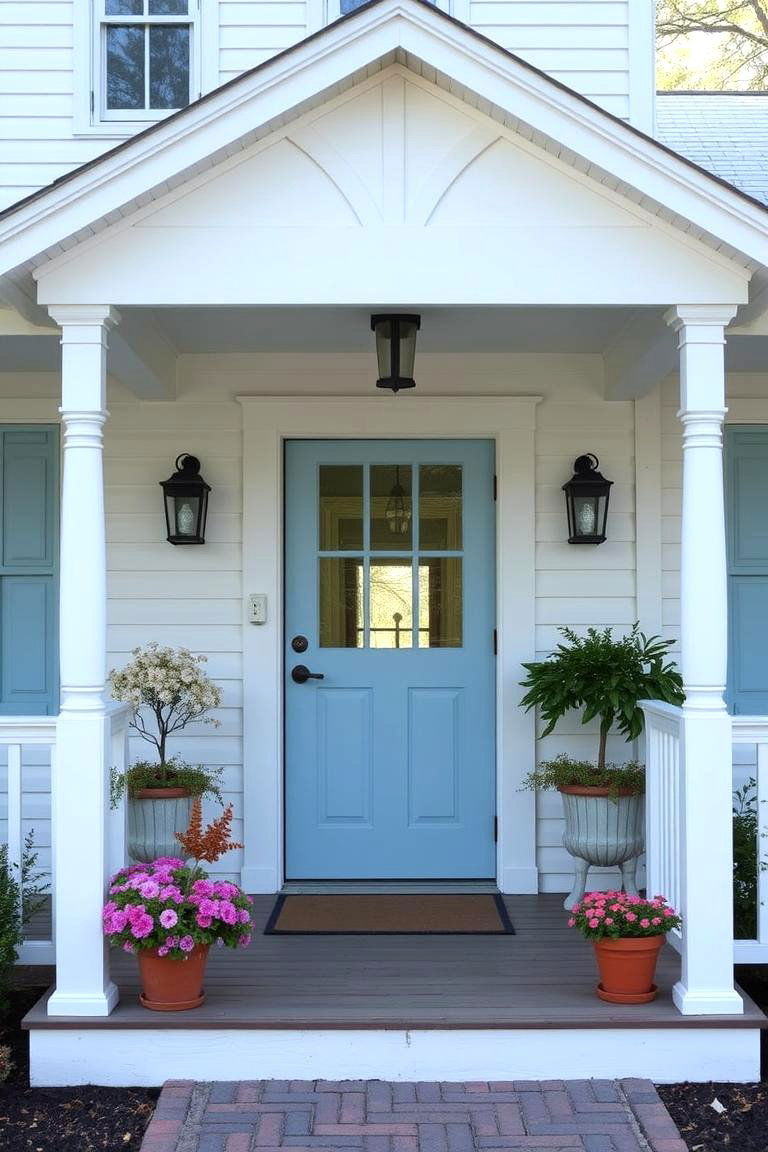 Dutch Door Access - 24 White Farmhouse With Wrap-around Porch Ideas