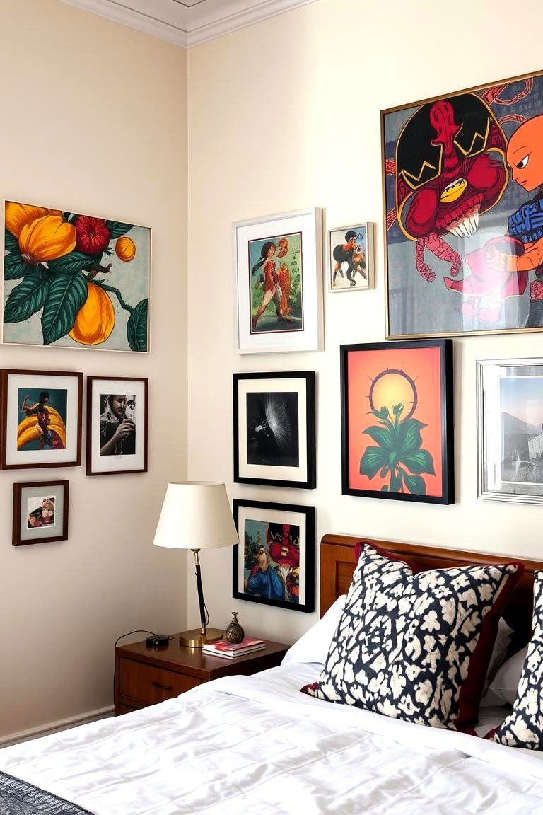 Dynamic Art Displays - 24 Colorful Bedroom Ideas