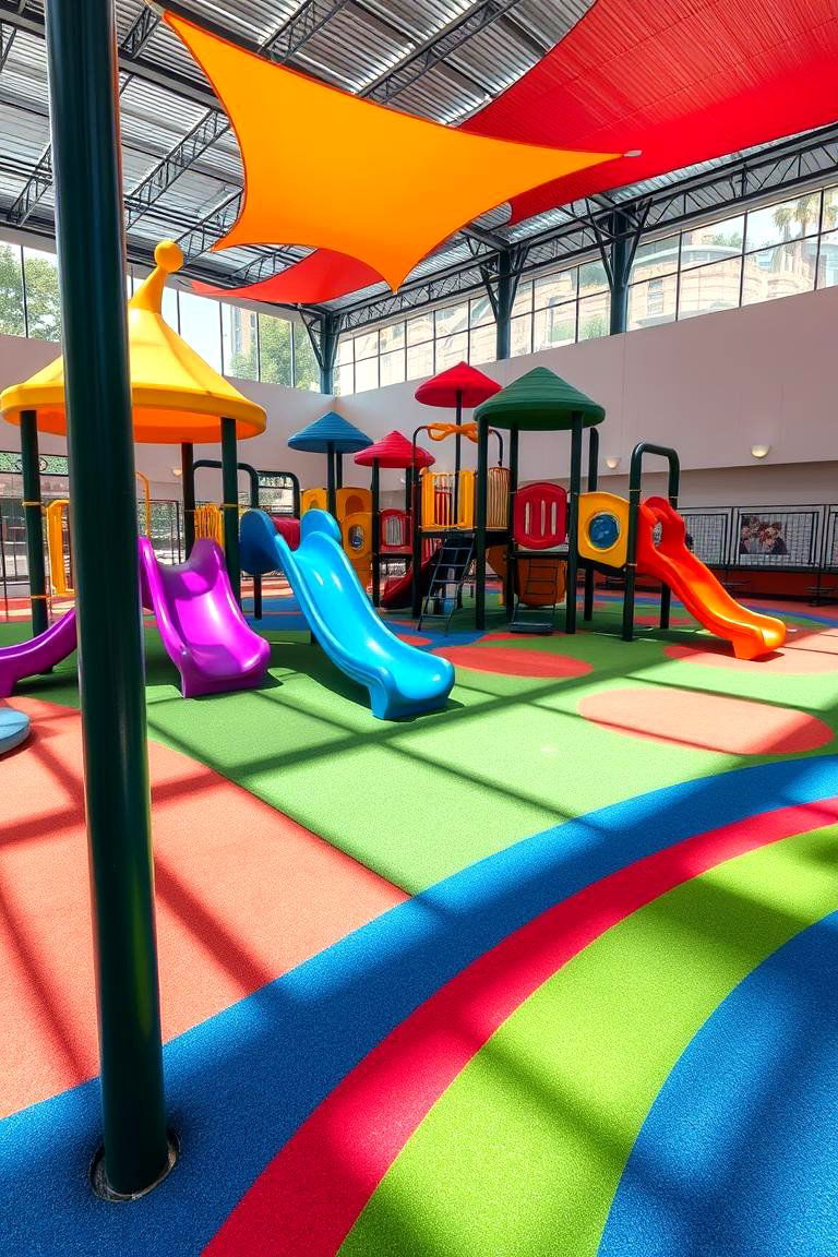 Dynamic Childrens Play Zone - 24 Large Backyard Ideas