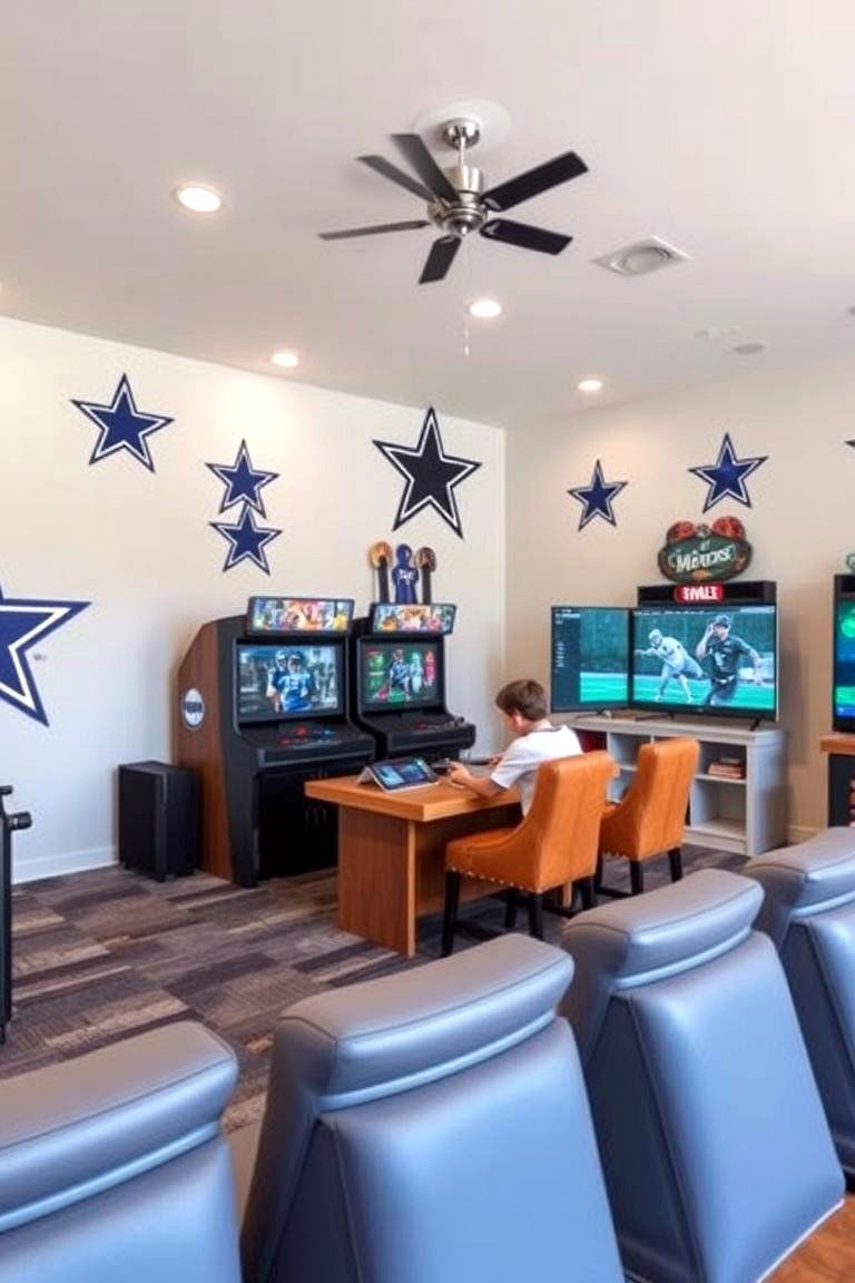 Dynamic Cowboys Gaming Zone - 24 Dallas Cowboys Man Cave Ideas